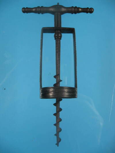Early British Steel Corkscrew of simple design.